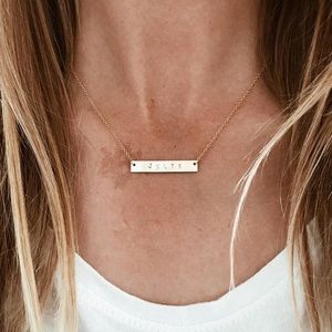 CUSTOM personalized stamped necklace